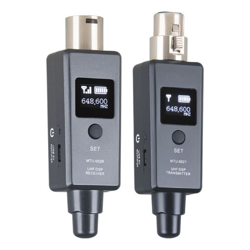 MTU-002 Wireless Microphone System UHF DSP Transmitter & Receiver Mic/Line - 1