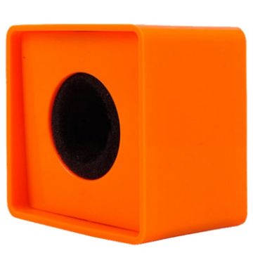 Interview Microphone Logo Flag Station - Square Orange - 1