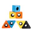 Blue Square Interview Microphone Logo Flag Station - 3