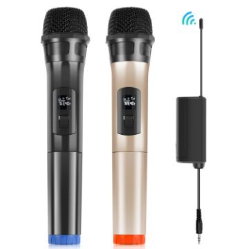 PULUZ 1 To 2 UHF Wireless Dynamic Microphones with LED Display - 1