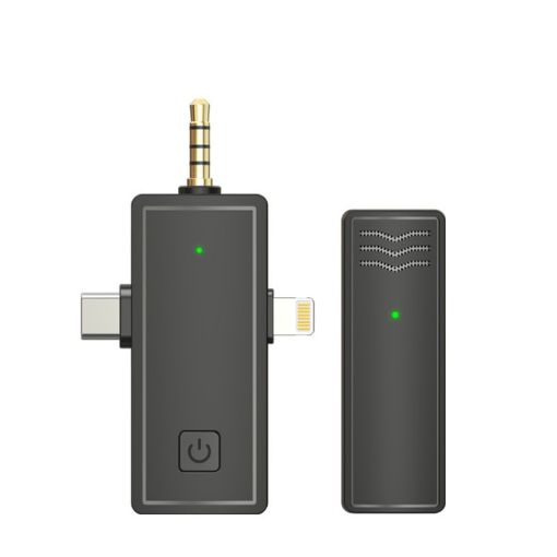 Wireless Lavalier Microphone for iPhone Type-C/USB-C 3.5mm Jack Smartphone - 1