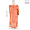 Portable Ultralight Silicone Water Bag 0.5L Pink - Waterproof Soft Flask for Hiking & Camping - 5