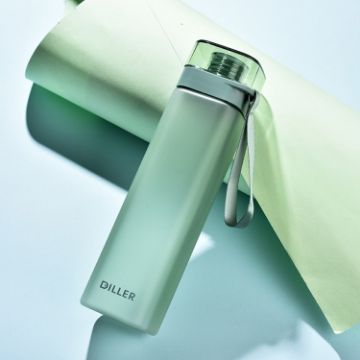 Diller D8646 Square Shape Fitness Water Bottle - Green - 1