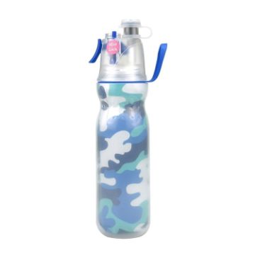 590ml Summer Outdoor Sports Training Spray Cooling Water Cup, Blue - 1