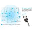 86mm 1 Gang Black Glass Smart Light Switch with RF433 Remote, 110-240V - 6