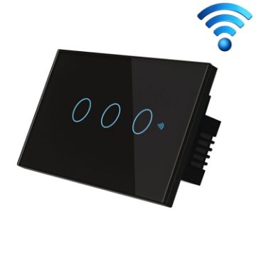 TC120 Black Wifi Smart Light Switch, Voice Control Compatible - 1