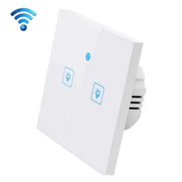 EWeLink Smart Wall Switch EU Plug, Touch Control, 2 Gangs, 2A - 1