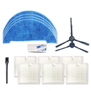 ILIFE V8S Accessories: Side Brush, Filters, Rags, Stickers, Brush - 1