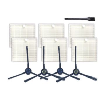 XI284 Brushes & I206 Filters for ILIFE V8S + G101 Black Brush - 1