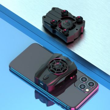 Portable Black Phone Cooler with Suction Cup and Fast Radiator - 1