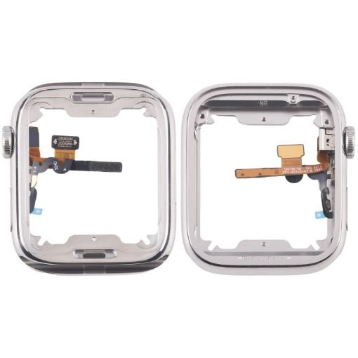 Apple Watch 7/8/9 45mm LTE Steel Frame Bezel & Flex Cable (Silver) - 1