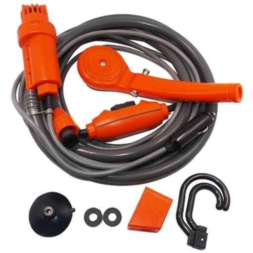 Portable 12V Car Electric Shower & Washer Sprinkler - Orange - 1