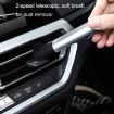 10 PCS Silver Telescopic Car Air Conditioner Cleaning Brush - 6