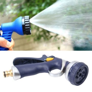 8 Function Adjustable Garden Water Spray Gun with Hose Nozzles - 1