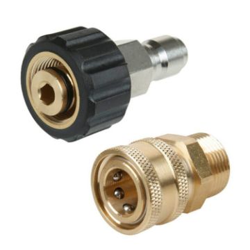 Quick Connect Pressure Washer Accessories: 15-3/8 Male + 14-3/8 Female - 1