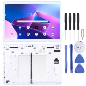 White OEM LCD Screen + Frame for Lenovo Tab 5 Plus/M10 Series - 1