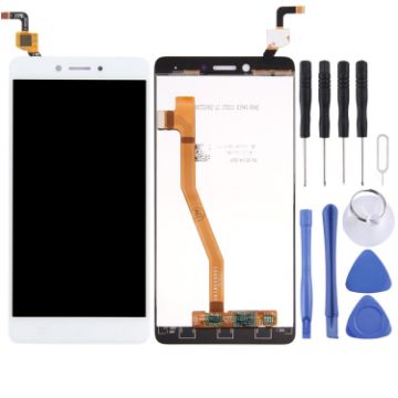 Lenovo K6 Note OEM White LCD Screen & Digitizer Assembly - 1