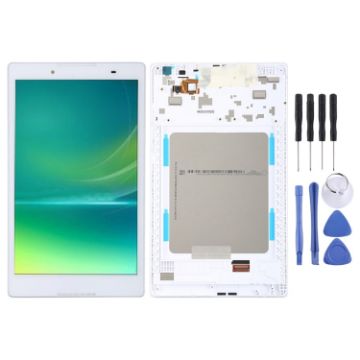 White OEM LCD Screen for Lenovo Tab 2 A8-50 Full Assembly - 1