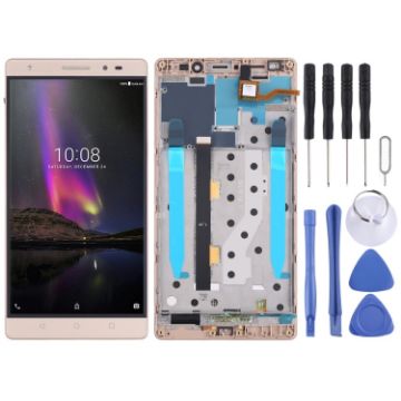 Gold OEM LCD Screen & Digitizer for Lenovo Phab2 Plus Assembly - 1