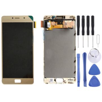 Gold OEM LCD Screen for Lenovo Vibe P2/P2a42/P2c72 with Frame - 1