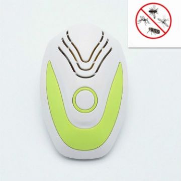 Ultrasonic Mosquito Repellent, EU Plug, Multifunctional, Light Green - 1