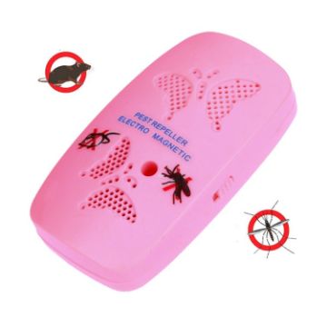 Pink Ultrasonic Electronics Insecticide, Adjustable, US Plug - 1