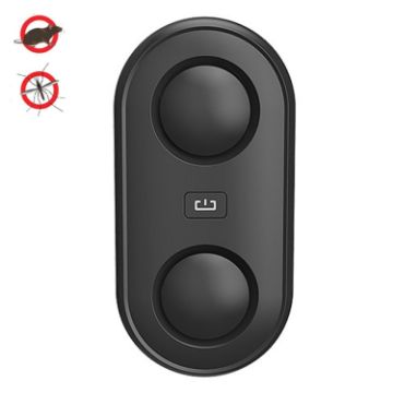 Smart Double Horn Ultrasonic Electronic Mosquito Repeller (Black) - 1