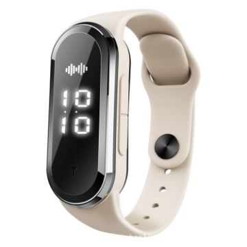 M21 White Ultrasonic Mosquito Repellent Bracelet with Step Counter - 1