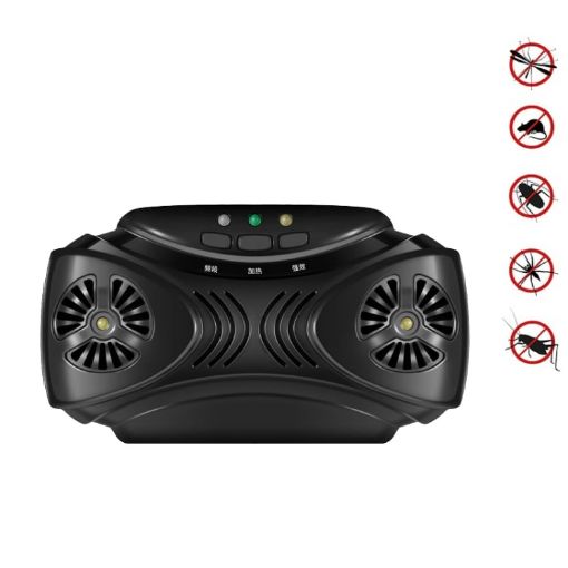 USB Charging Ultrasonic Mosquito & Insect Repellent, Portable (Black) - 1