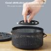 Portable Fireproof Mosquito Coil Box with Lid - Black - 5
