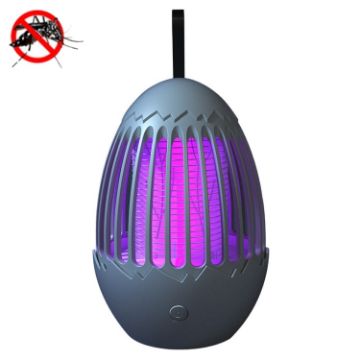 L01 Electric Shock Mosquito & Fly Killer Lamp - Gray - 1