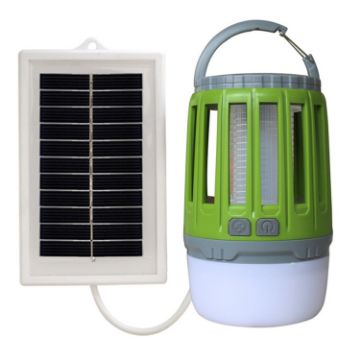 Solar Power Mosquito Killer Camping Lamp, Color: Green - 1