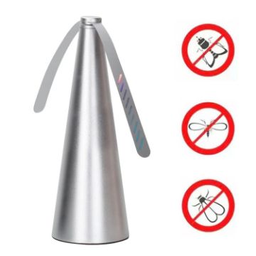 Silver Multifunctional Fan Blade Fly Catcher & Mosquito Repellent, 9x9x25cm - 1