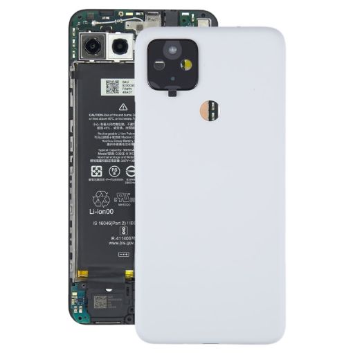 Google Pixel 4A 5G White Battery Back Cover with Camera Lens Cover - 1