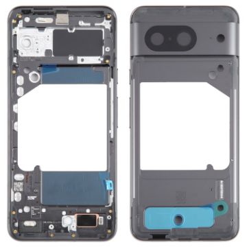 Google Pixel 8 Front Housing LCD Frame Bezel Plate (Black) Original - 1