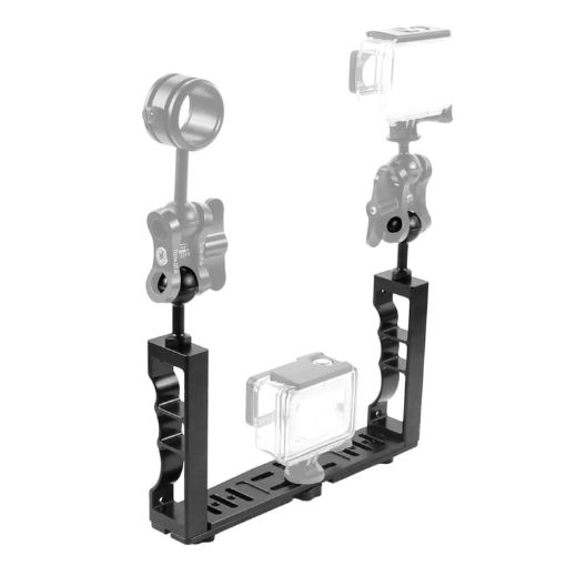 PULUZ Dual Hand-held Aluminum Lamp Arm for GoPro & Action Cameras - 1