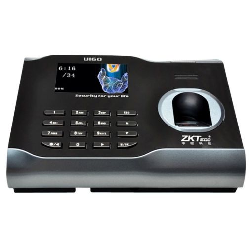 U160 3" Color Screen ZK Fingerprint Time Attendance Clock, TCP/IP USB - 1