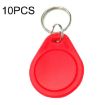 10PCS Access Control Card M1 Fudan RFID 13.56MHz Keyfob (Red) - 1
