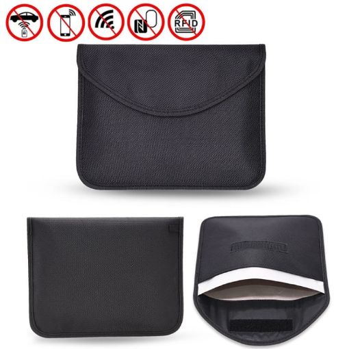 Signal Shielding RFID Anti-Radiation Bag for Phone/Tablet 23.5x18cm - 1