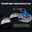 Red Mini Folding Blade Knife Keychain Multitool for Survival - 3