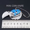 Red Mini Folding Blade Knife Keychain Multitool for Survival - 4