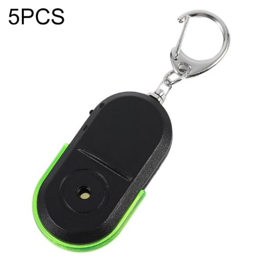 Portable Anti-Lost Alarm Key Finder Wireless Whistle LED Locator (5 PCS) - 1