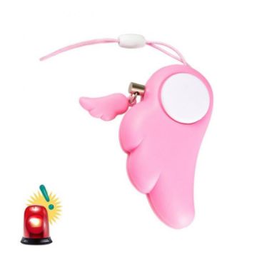 Angel Wing Anti-rape Device Self-defense Alarm for Girls (Pink) - 1