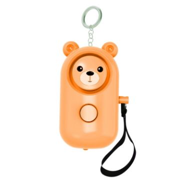 130dB Bear Style Orange LED Personal Alarm for Outdoor Safety - 1