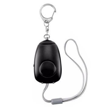 BJY-08 130dB Dual LED Personal Alarm for Women Self-Defense, Black - 1