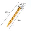 Black Outdoor Anti-Wolf Pen Stick with Key Ring Supplies Equipment - 5