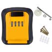 Orange Four-Digit Code Lock Wall-Mounted Key Box for Home & Site - 2