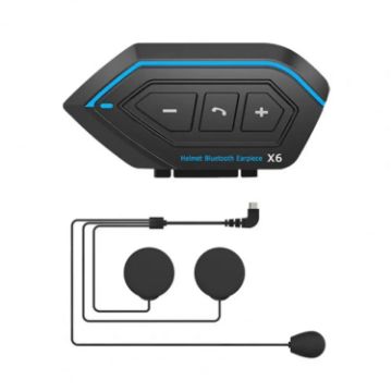 X6 Helmet Bluetooth Headset Wireless Waterproof Handsfree Stereo - 1