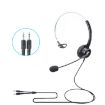 VT200 Single Ear Operator Headset with Mic, 3.5mm Double Plug PC Head - 1