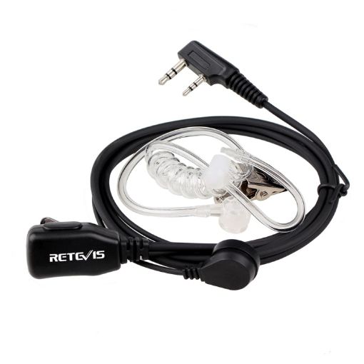 Retevis C9003 2 Pin PTT Speaker Mic Acoustic Tube Earpiece - 1